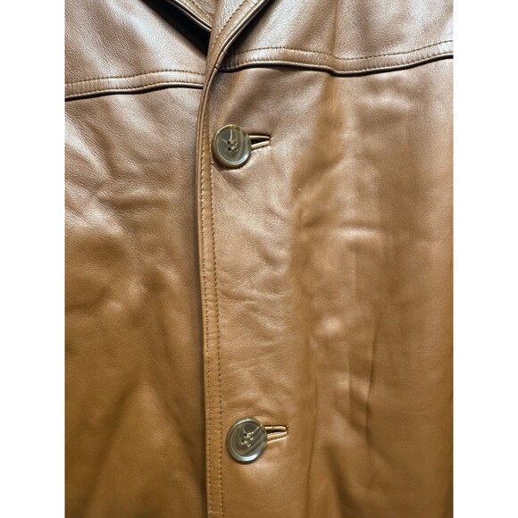 Vintage Wilsons Leather Pelle Studio Mens XL Brown Insulated Leather Jacket Coat - Picture 2 of 16